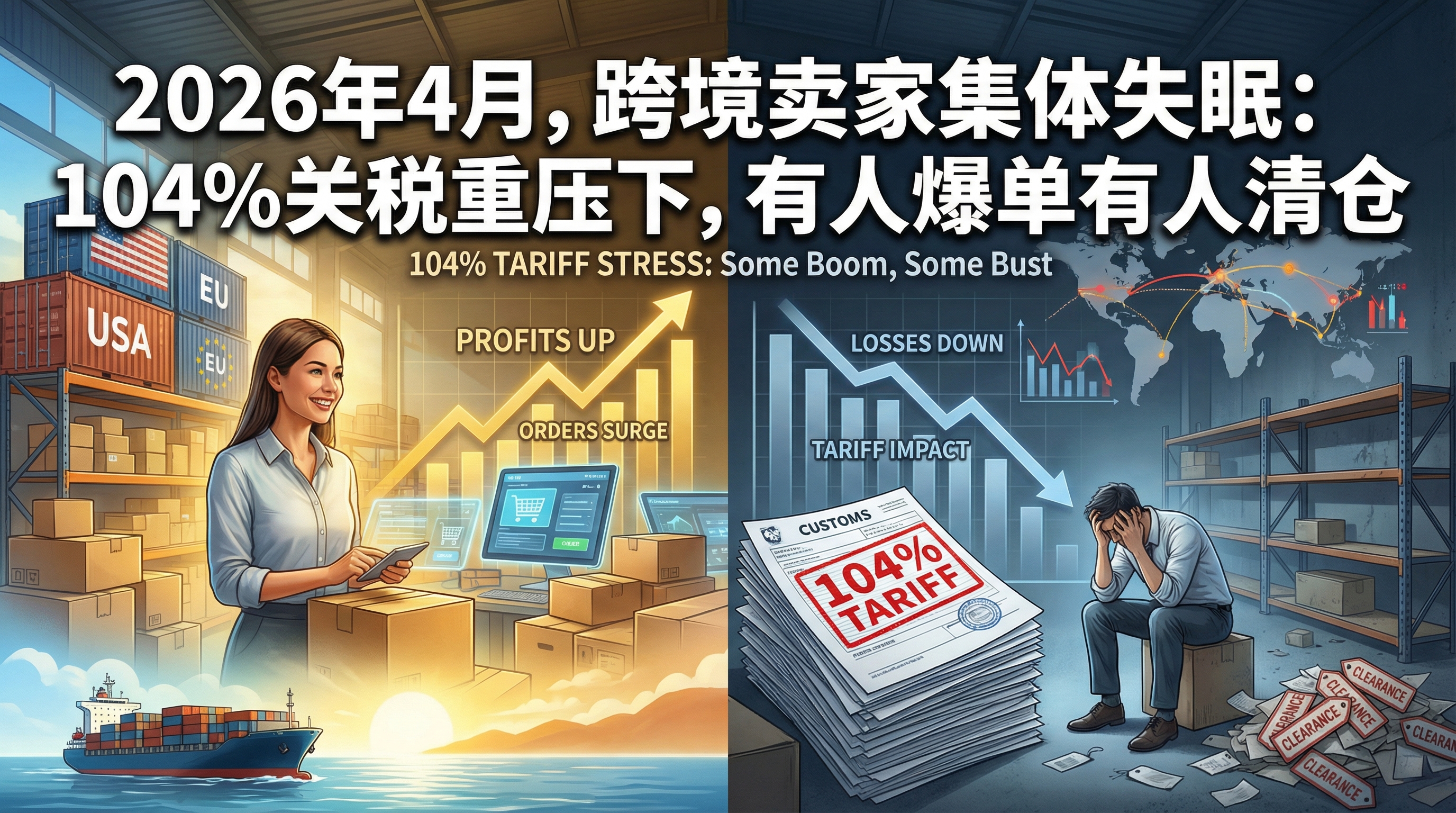 2026年4月，跨境卖家集体失眠：104%关税重压下，有人爆单有人清仓