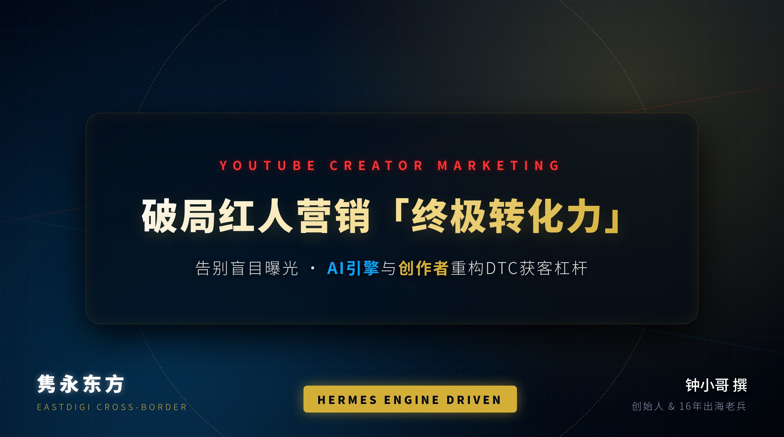 【破局 2026】别把大炮当步枪使！DTC出海，该如何榨干YouTube红人的“终极转化力”？