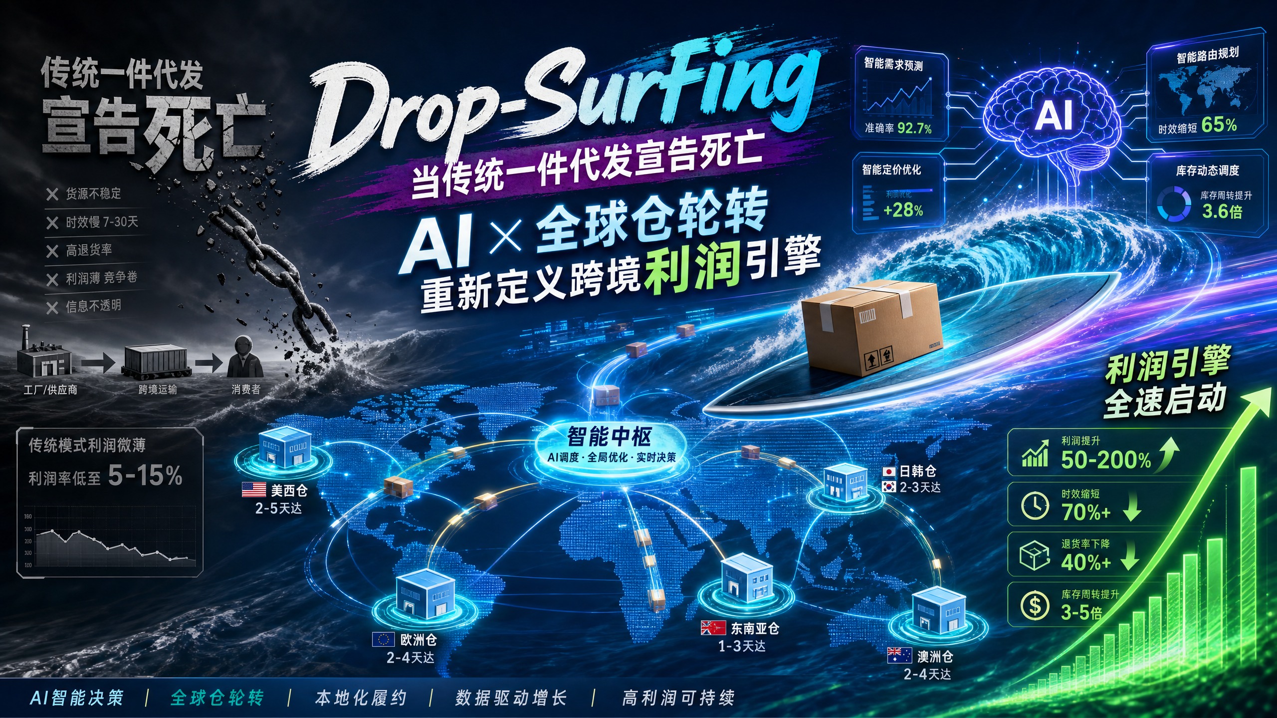 Drop-Surfing：当传统一件代发宣告死亡，隽永东方如何用 AI × 全球仓轮转重新定义跨境利润引擎