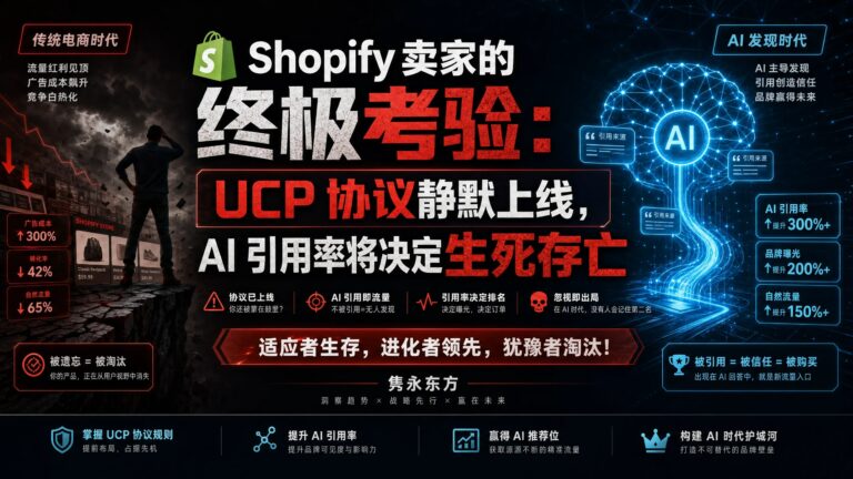 Shopify 卖家的终极考验：UCP 协议静默上线，AI 引用率将决定生死存亡