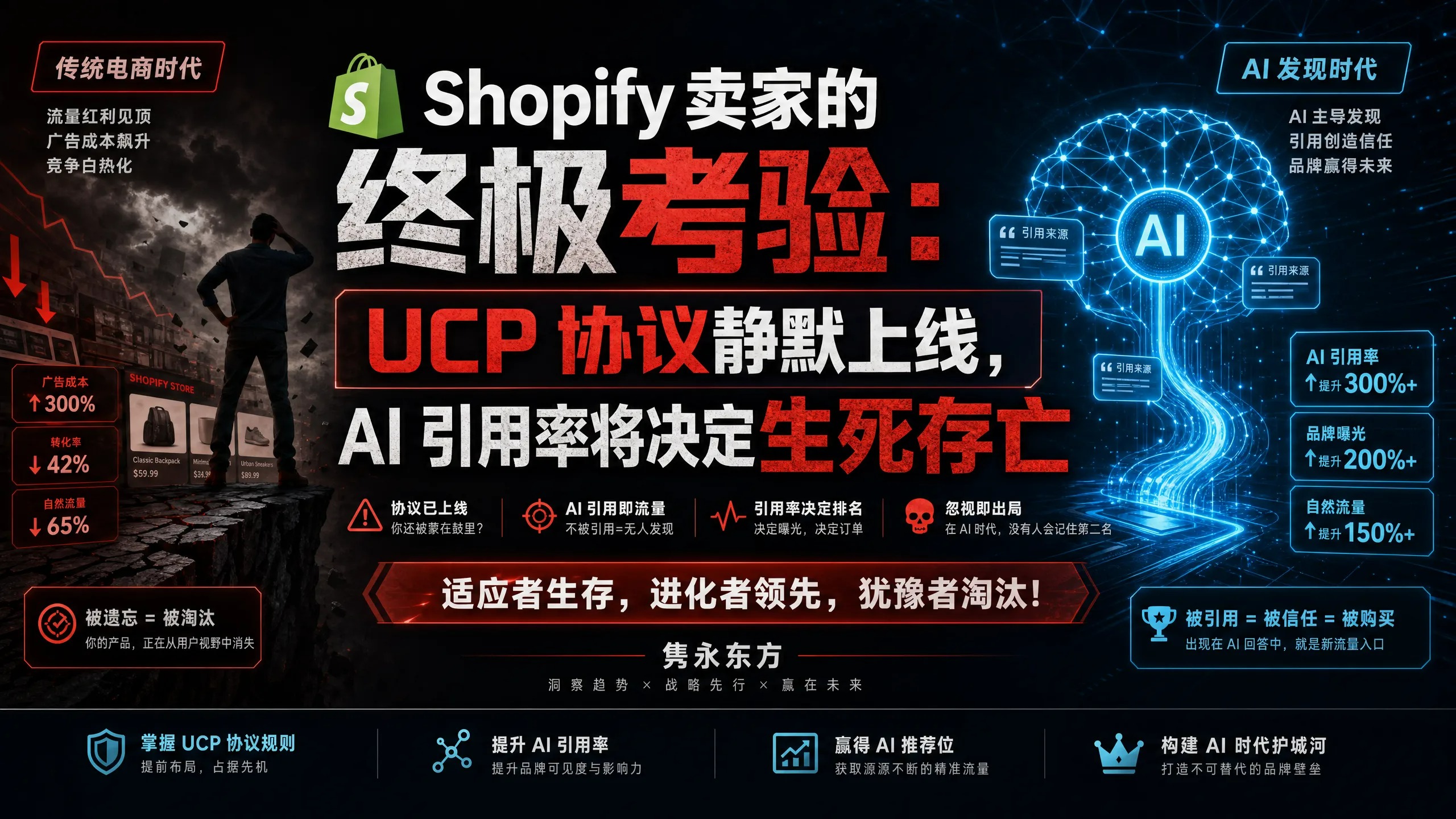 Shopify 卖家的终极考验：UCP 协议静默上线，AI 引用率将决定生死存亡