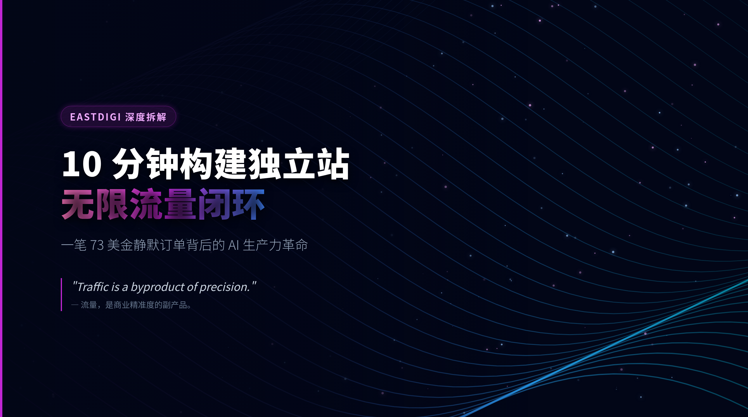 一笔 73 美金的静默订单背后：我们如何在 10 分钟内，用 AI 跑通 Shopify 独立站的“无限流量”闭环？