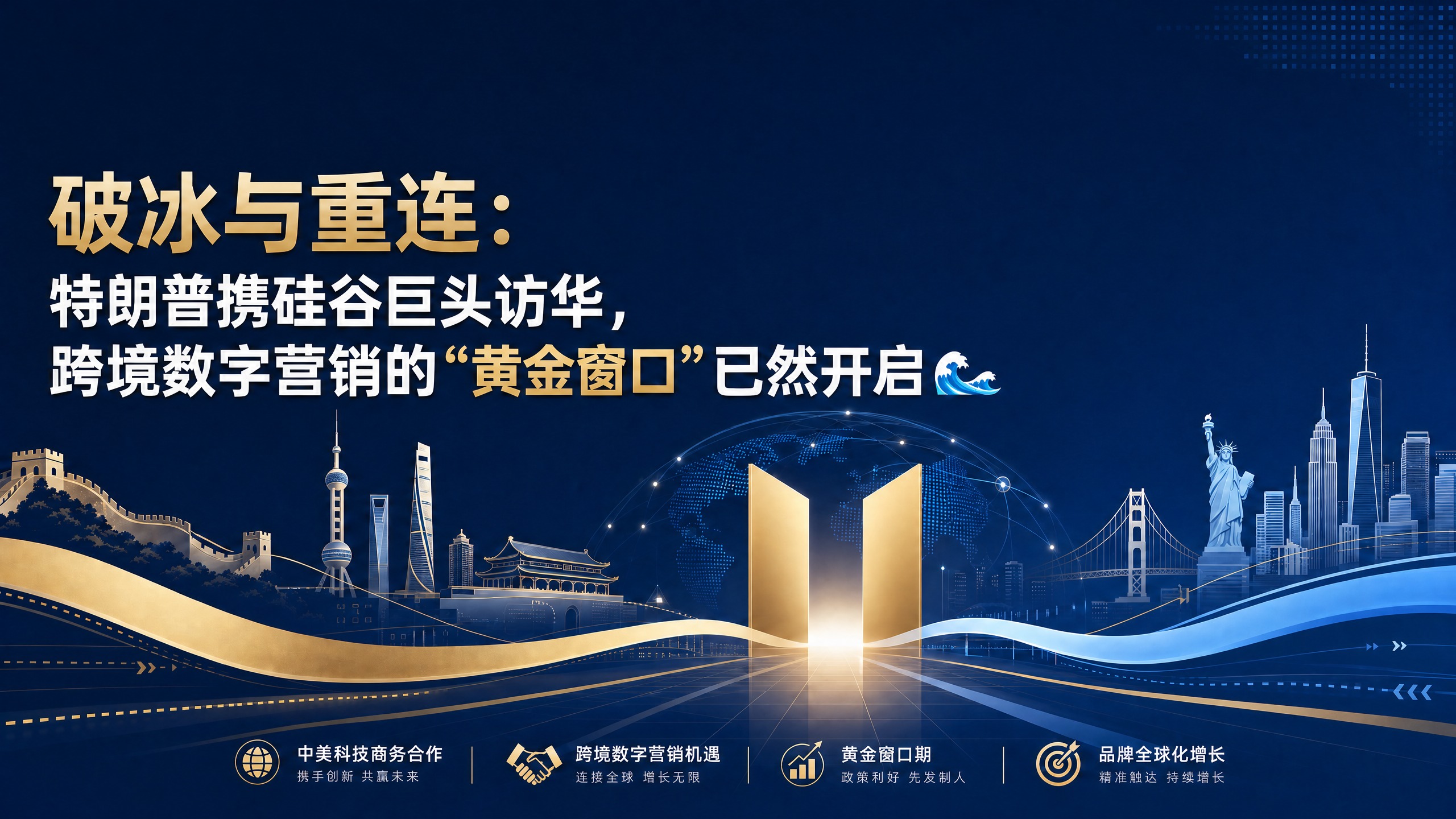破冰与重连：特朗普携硅谷巨头访华，跨境数字营销的“黄金窗口”已然开启