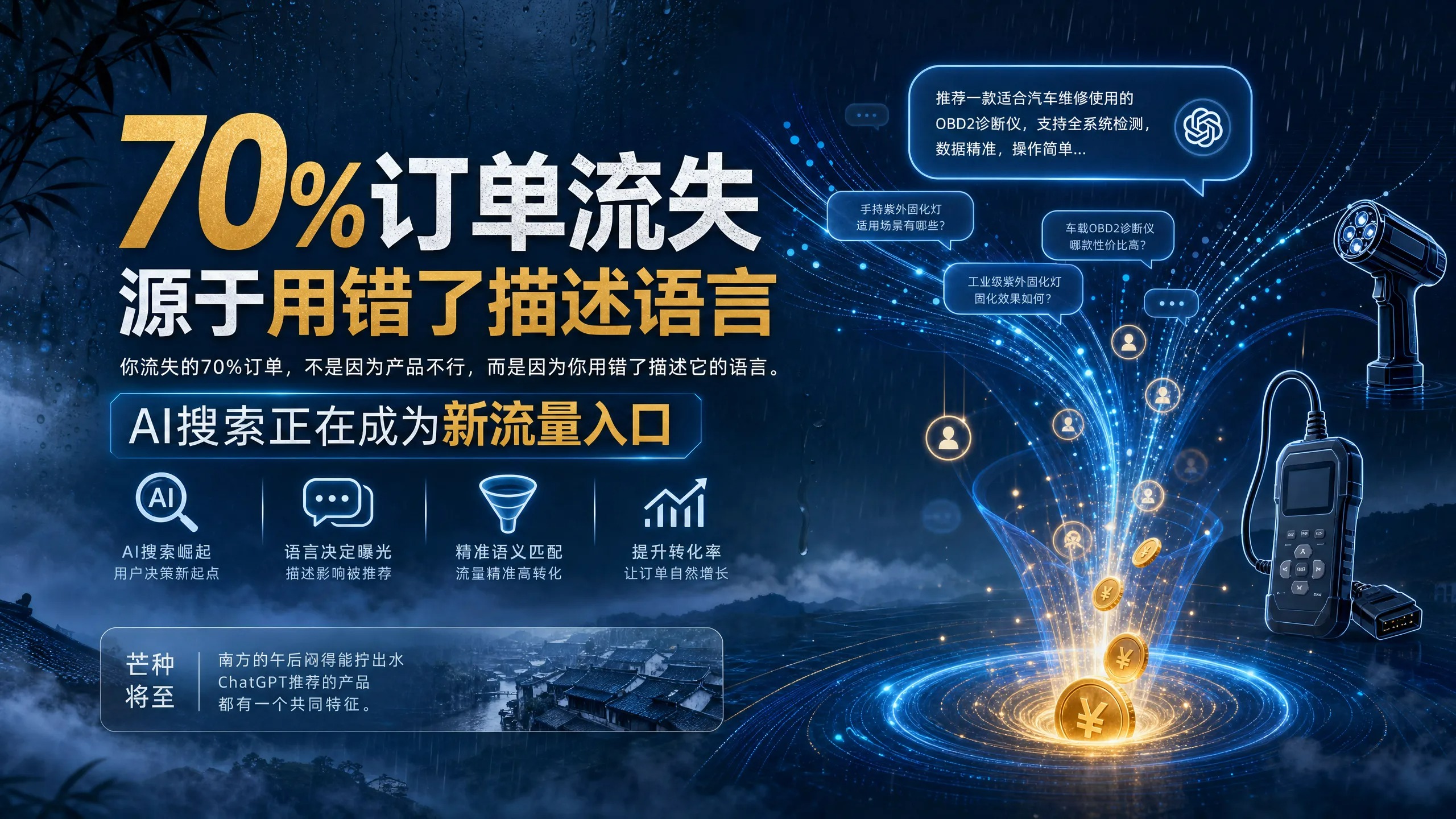 你流失的70%订单，不是因为产品不行，而是因为你用错了描述它的语言