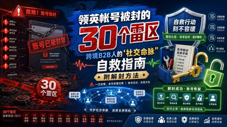 领英帐号被封的 30 个雷区：跨境 B2B 人的“社交命脉”自救指南（附解封方法）