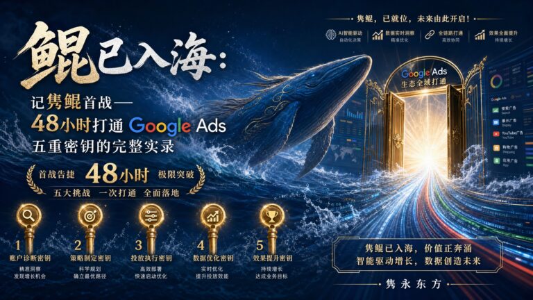 鲲已入海：记隽鲲首战——48小时打通 Google Ads 五重密钥的完整实录