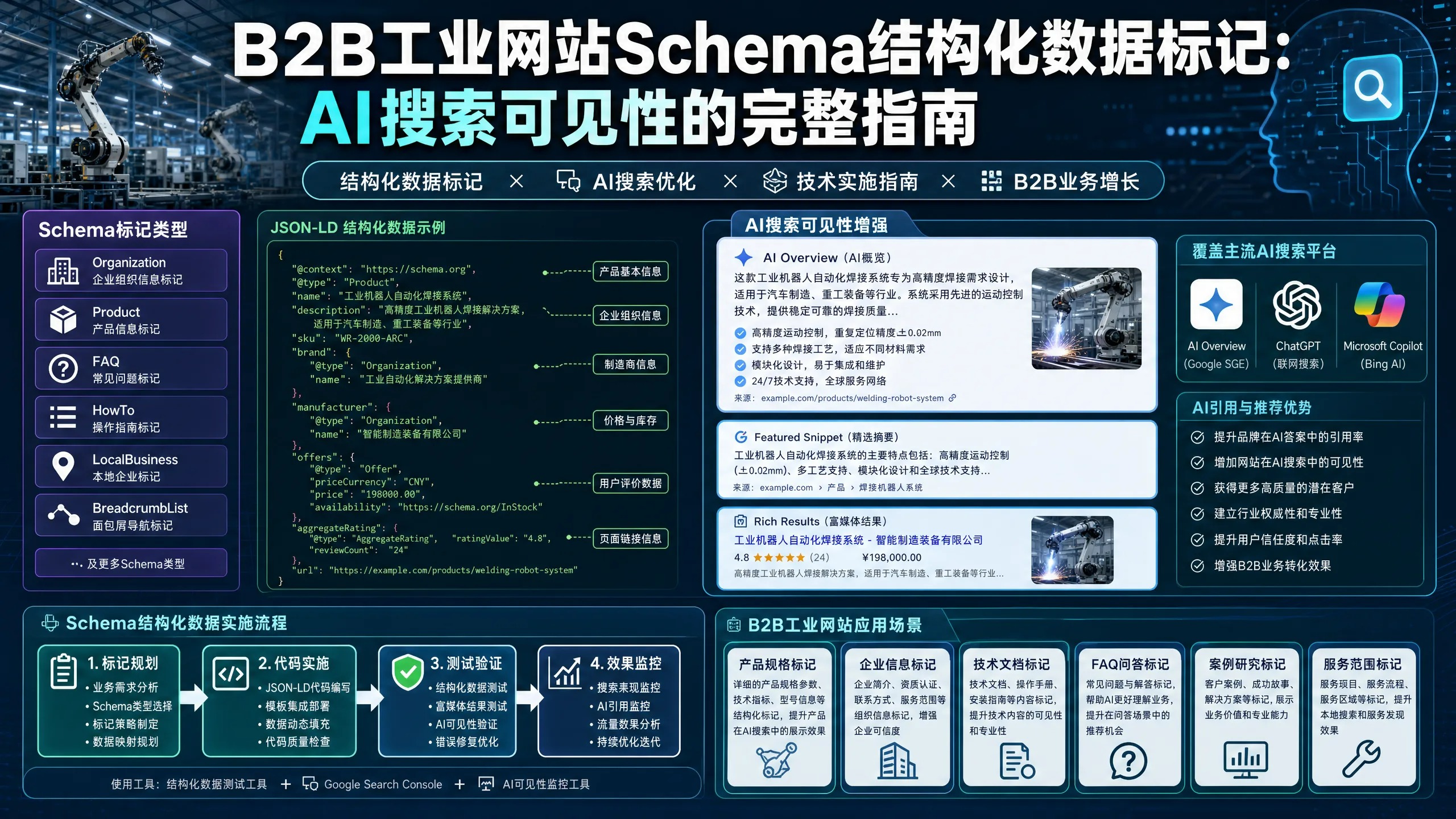 B2B工业网站Schema结构化数据标记：AI搜索可见性的完整指南