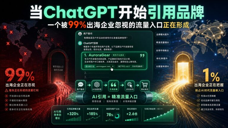 当ChatGPT开始引用品牌：一个被99%出海企业忽视的流量入口正在形成
