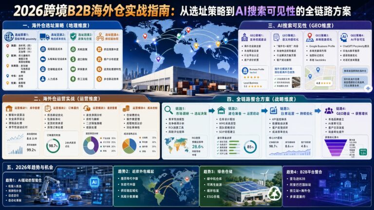2026跨境B2B海外仓实战指南：从选址策略到AI搜索可见性的全链路方案