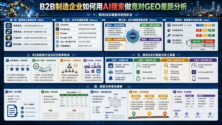 B2B制造企业如何用AI搜索做竞对GEO差距分析