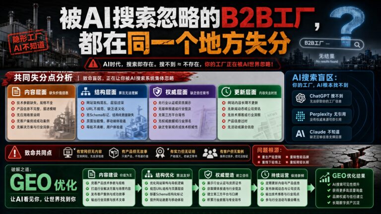 被AI搜索忽略的B2B工厂，都在同一个地方失分