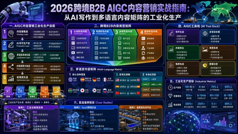 2026跨境B2B AIGC内容营销实战指南：从AI写作到多语言内容矩阵的工业化生产