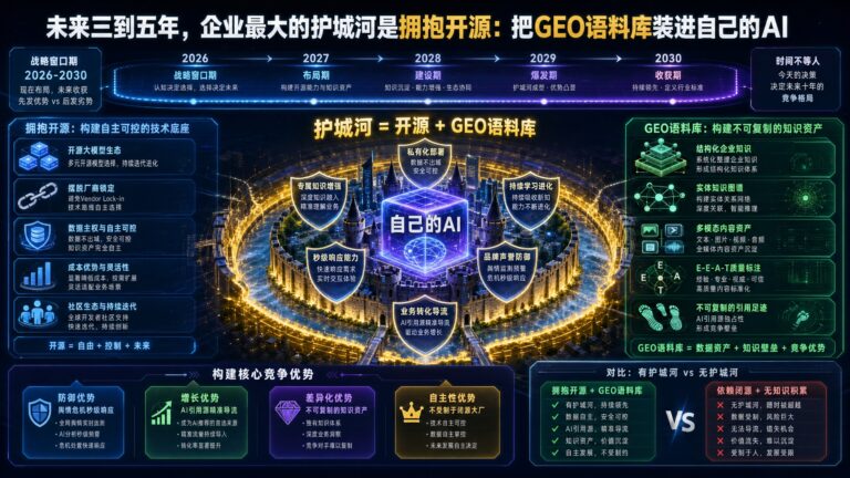 企业护城河拥抱开源GEO语料库Banner